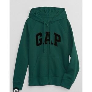 Womens Relaxed Gap Logo Zip Hoodie medium